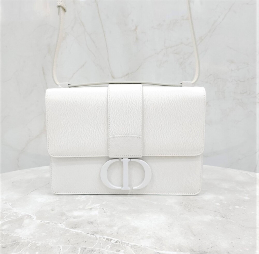 [럭스유] (새상품) 디올 화이트 몽테인 30 레더 숄더백