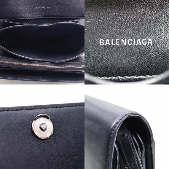 Balenciaga(발렌시아가) 592898 블랙 카프스킨 은장 B로고 스몰 숄더백