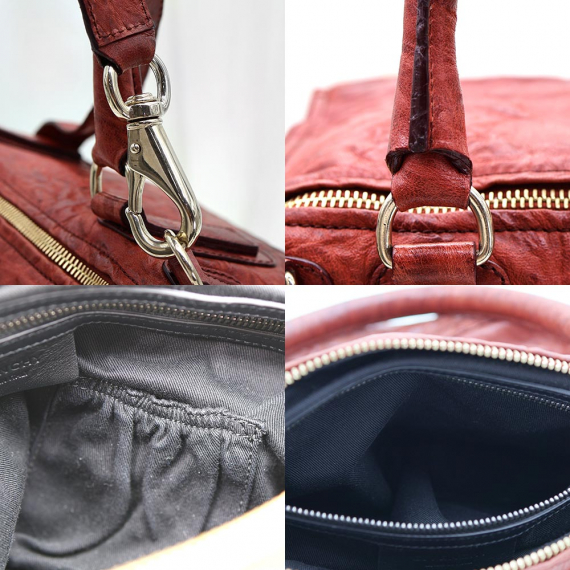 Givenchy(지방시) 13G5250004 레드 램스킨 금장 판도라 링클 미듐 2WAY