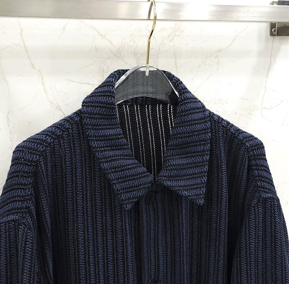 [럭스유] (새상품) 50 / 솔리드옴므 네이비 오버 실루엣 우븐 자켓