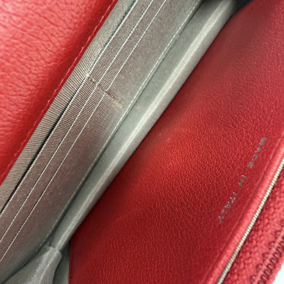 샤넬 까멜리아 WOC 레드 은장 크로스백 16번대