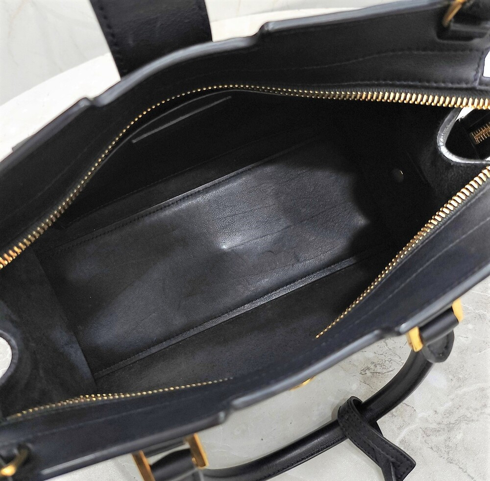 [럭스유] 생로랑 블랙 모노그램 베이비 카바스 숄더백 424868