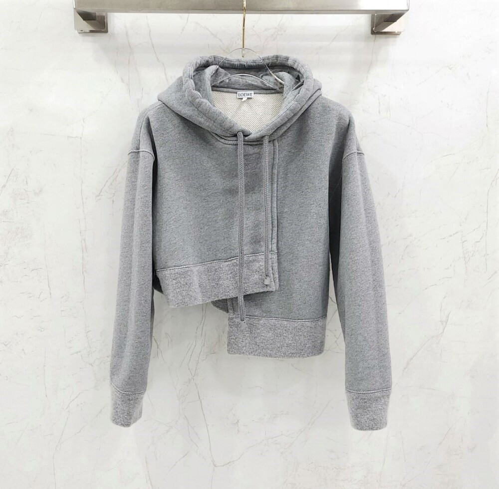 [럭스유] (새상품) XS / 로에베 그레이 로고 자수 비대칭