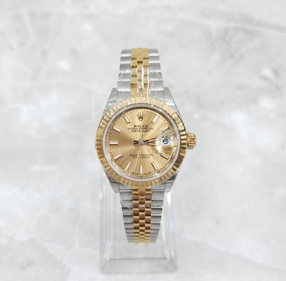 [럭스유] 롤렉스 데이저스트 28mm 옐로우골드 바인덱스 콤비 시계 279173