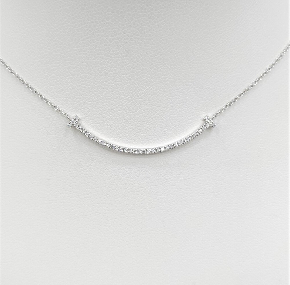 [럭스유] 티파니앤코 다이아 스마일 화이트골드 목걸이 스몰 63104949