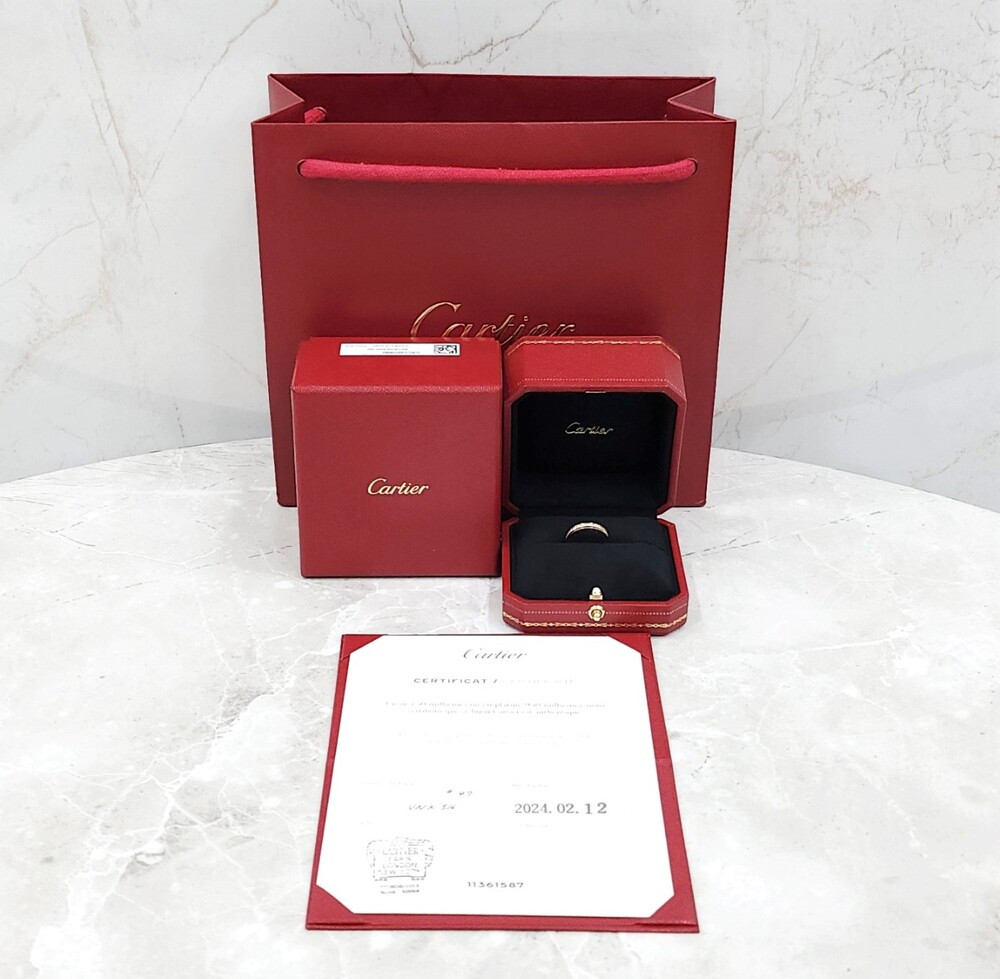 [럭스유] 까르띠에 다이아 방돔 루이 웨딩밴드 링 47호