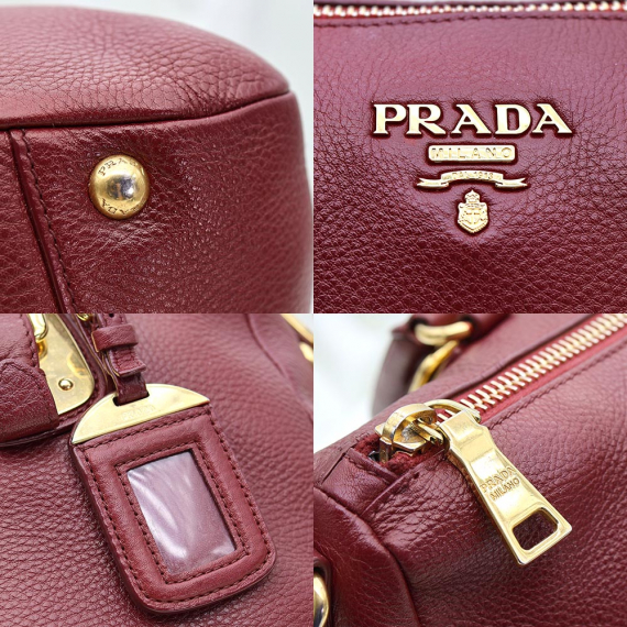 Prada(프라다) BN1902 버건디 소프트 카프스킨 금장 2WAY
