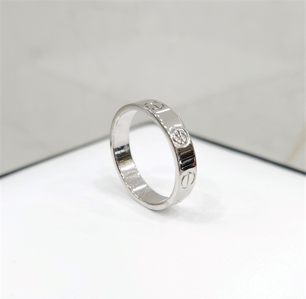 [럭스유] 까르띠에 화이트골드 러브 웨딩밴드 링 47호