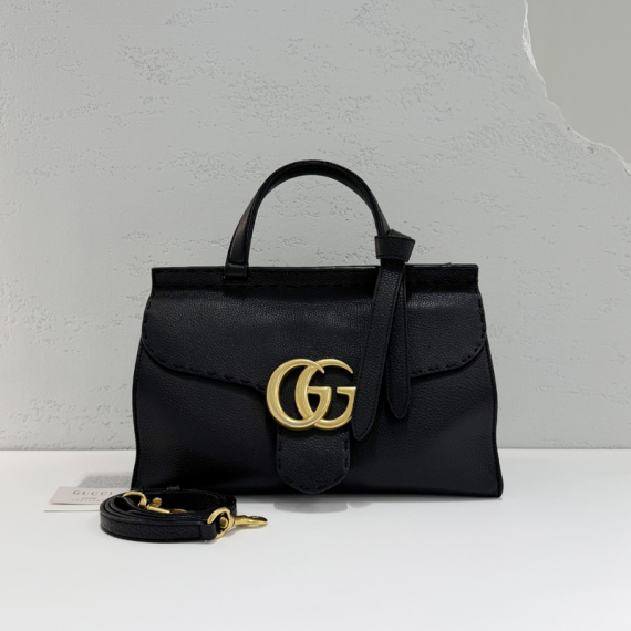 구찌 GG 마몬트 금장 탑핸들 스몰 숄더백 421890