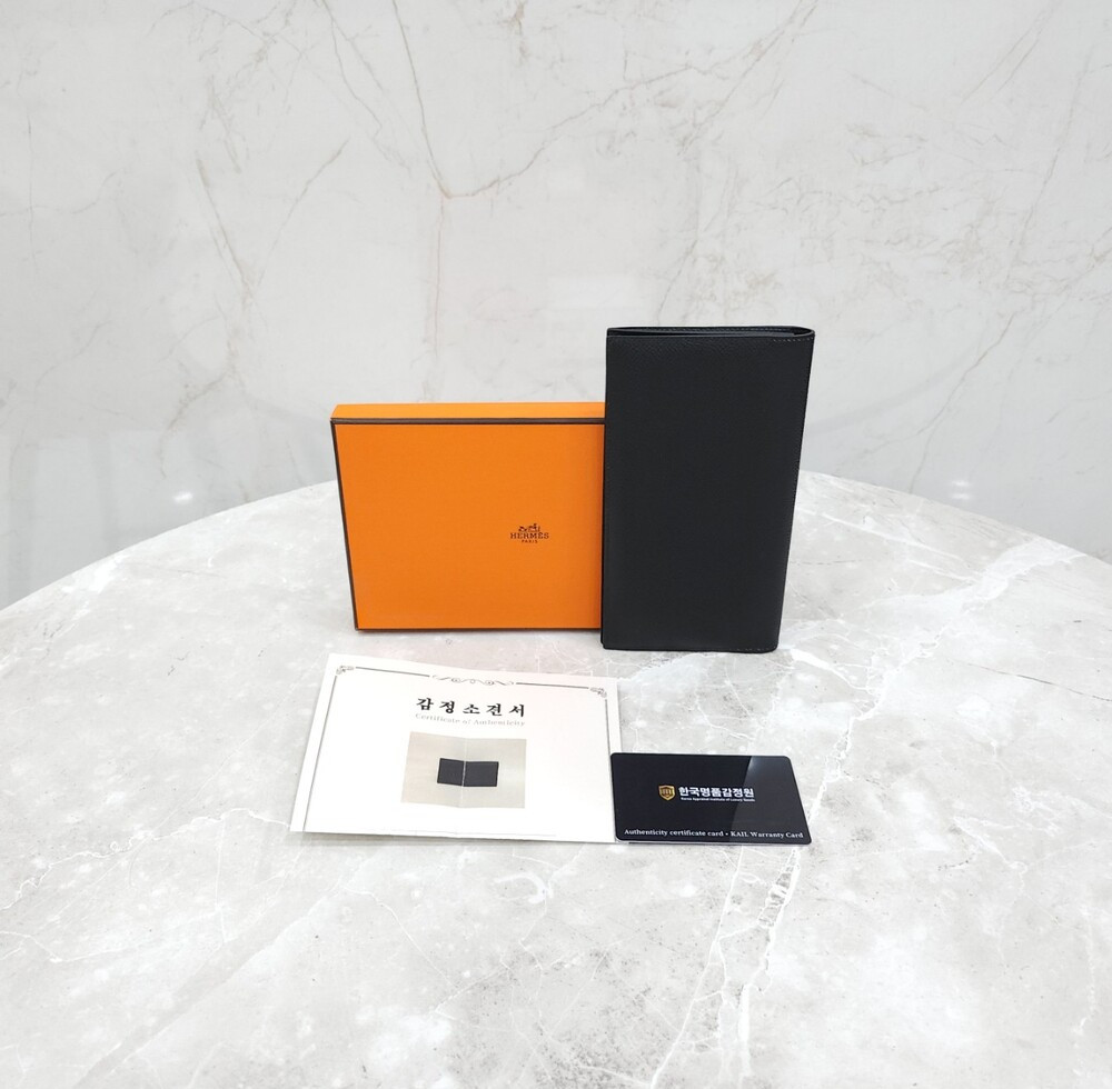 [럭스유] 에르메스 MC2 플레밍 장지갑 앱송 블랙 D각인