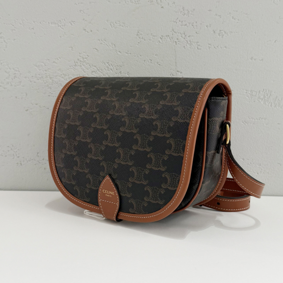 셀린느 트리옹프 폴코백 탄 미디움 숄더백 191502