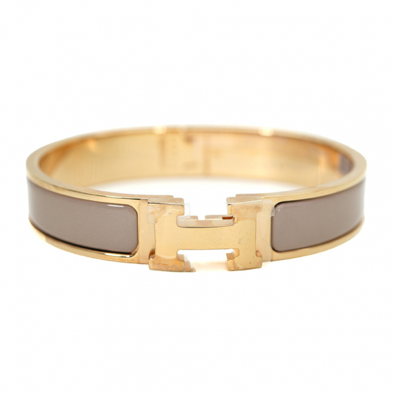 Hermes(에르메스) H700001F 마롱 글라세 에나멜 로즈 골드 클릭 H 클릭아슈 GM 여성 팔찌