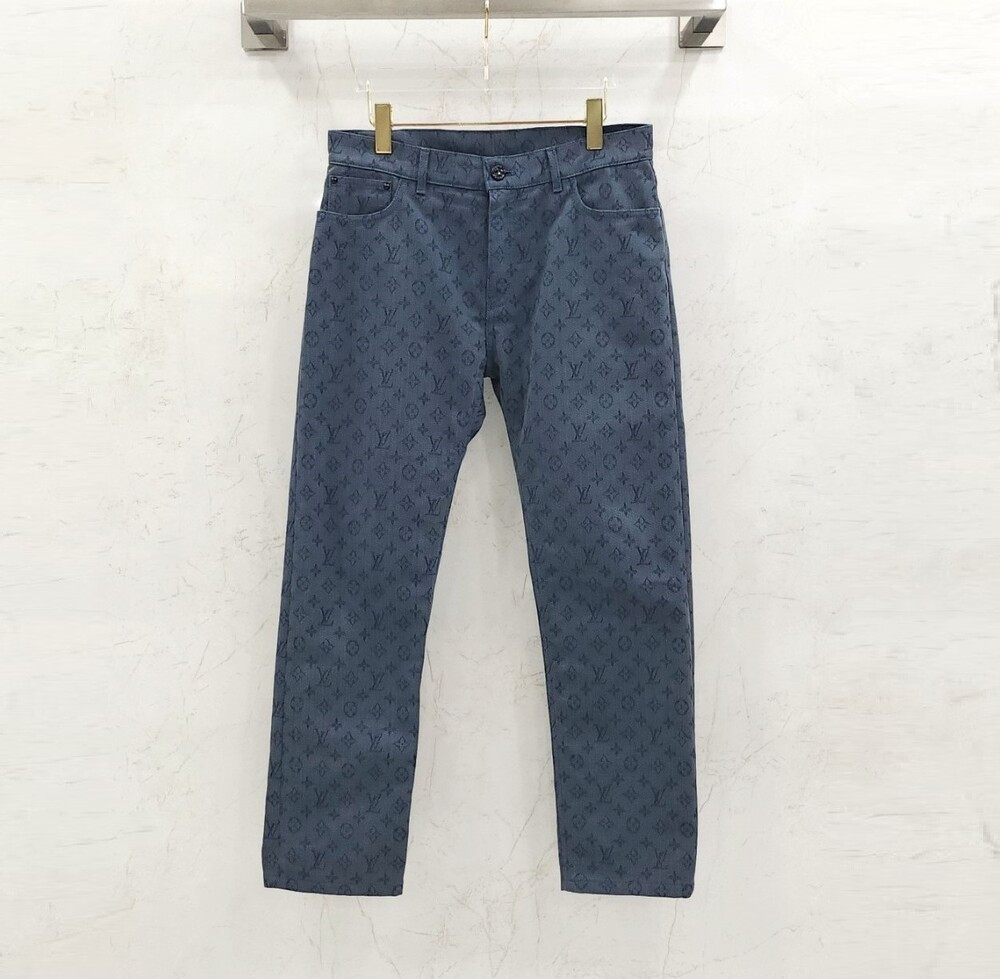 [럭스유] 32 / 루이비통 블루 모노그램 코튼 데님 팬츠 1A5D9J