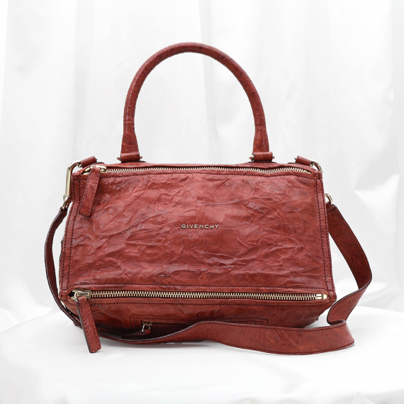 Givenchy(지방시) 13G5250004 레드 램스킨 금장 판도라 링클 미듐 2WAY
