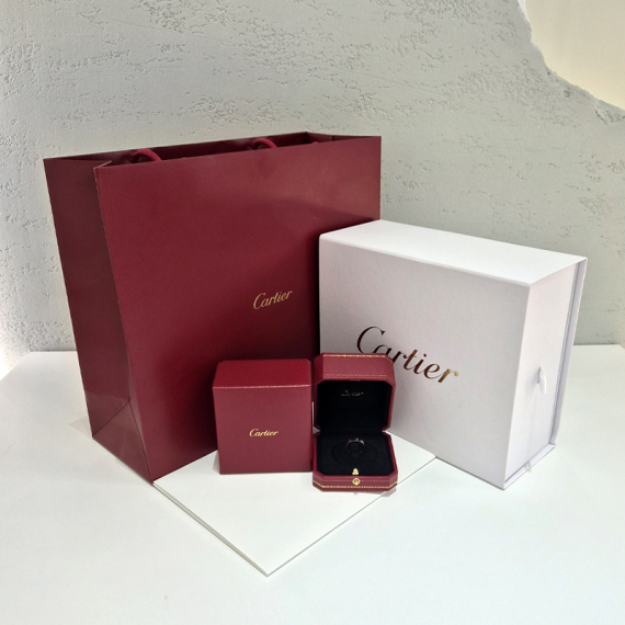 까르띠에 미니 러브링 화이트골드 반지 49호 전시상품급 B40851