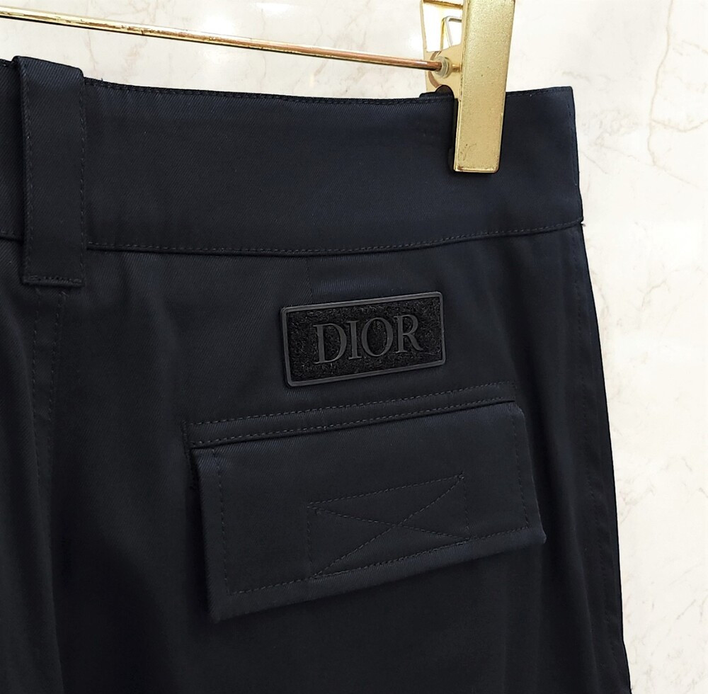 [럭스유] 44 / 디올 네이비 벨크로 로고 패치 카고팬츠