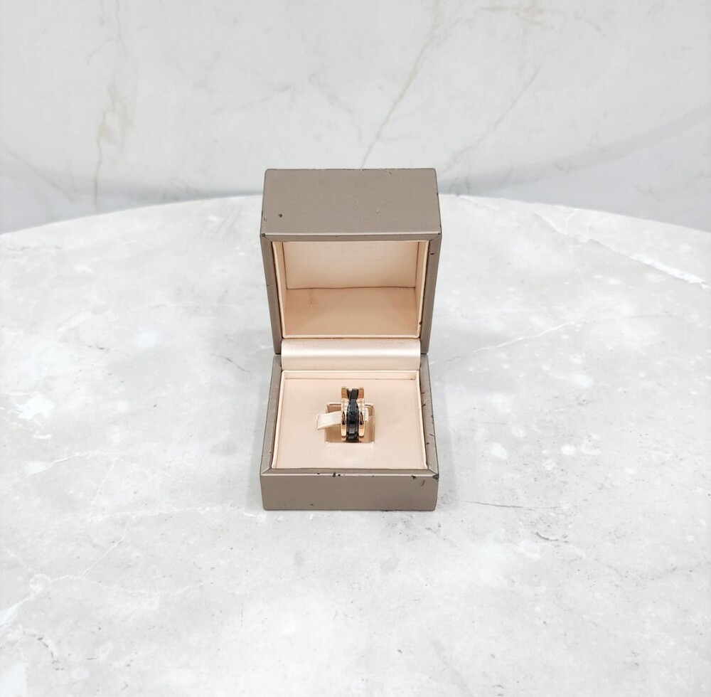 [럭스유] 불가리 비제로원 밴드 링 18K 로즈골드 세라믹 46호