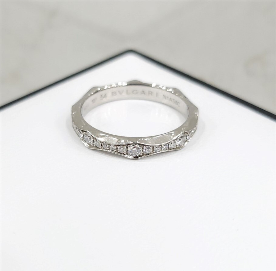 [럭스유] 불가리 다이아 풀파베 인피니토 웨딩밴드 링 54호