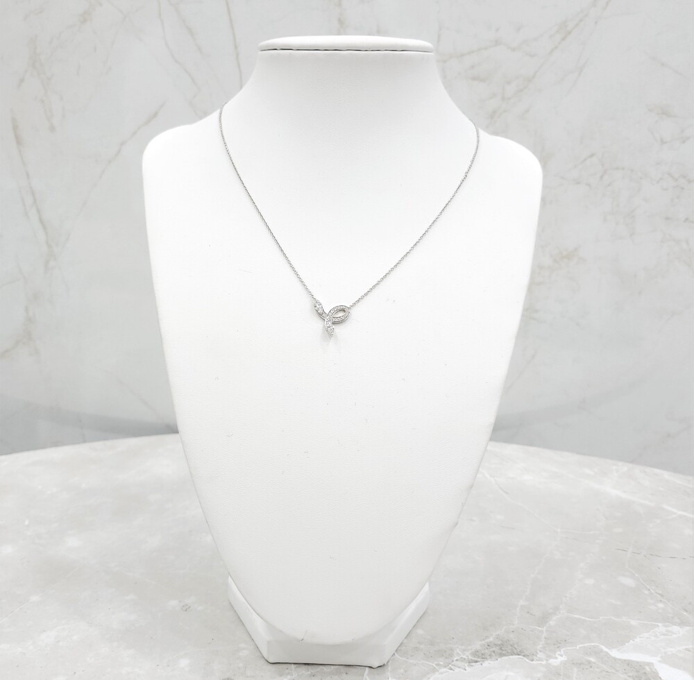 [럭스유] 티파니앤코 다이아몬드 빅토리아 펜던트 화이트골드 목걸이