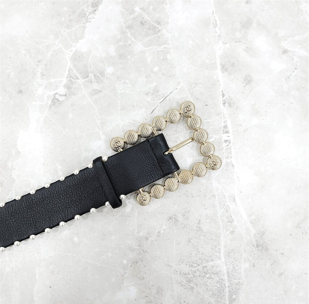 [럭스유] 샤넬 CC로고 진주장식 벨트 75