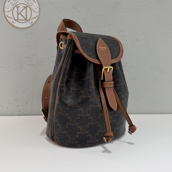 셀린느 트리옹프 미니 풀코 백팩 전시상품급 197662CAS