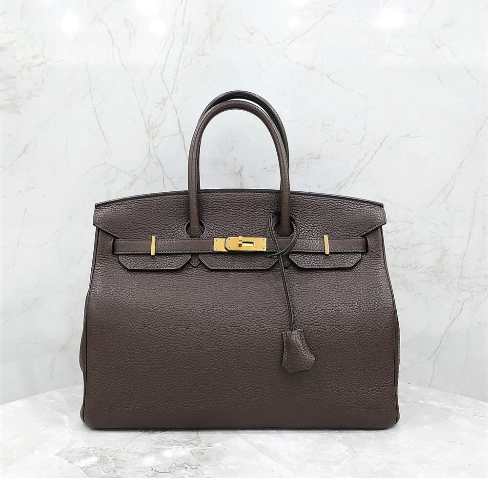 [럭스유] 에르메스 벌킨 35 토고 쇼콜라 은장 T각인