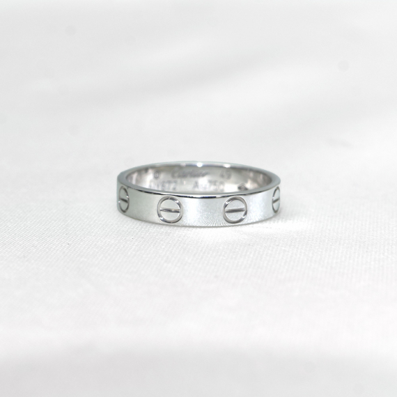 Cartier(까르띠에) B4085147 18K 750 화이트 골드 3MM 미니 러브링 반지 49호