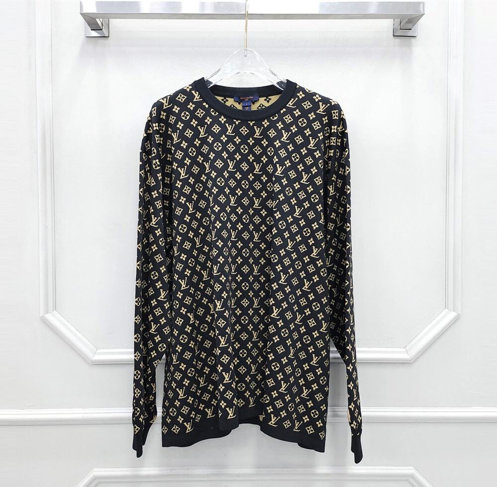 [럭스유] L / 루이비통 모노그램 자카드 풀오버 니트