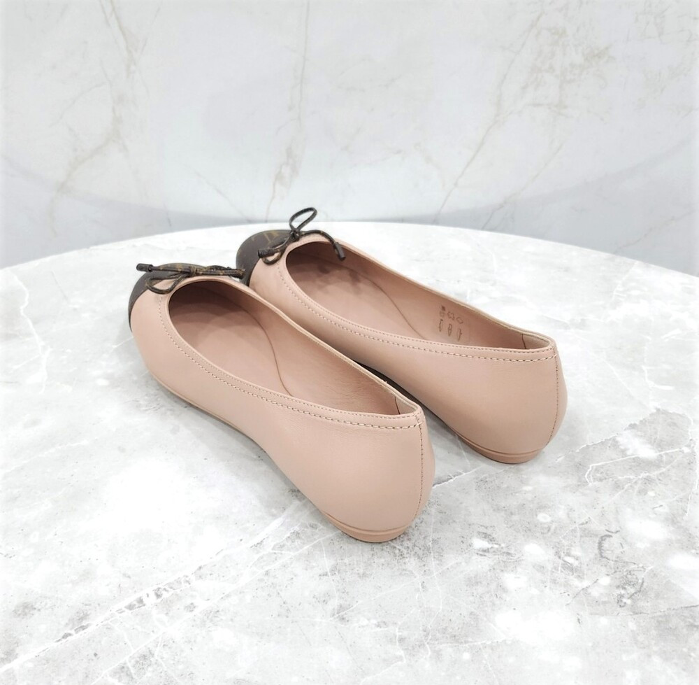 [럭스유] (새상품) 38 / 루이비통 모노그램 플랫 발레슈즈 핑크 모노그램