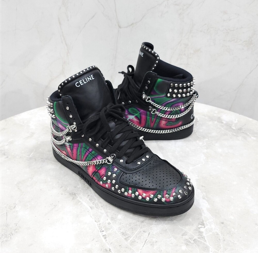 [럭스유] 43 / 셀린느 블랙 Z 트레이너 하이탑 스니커즈 346373637C