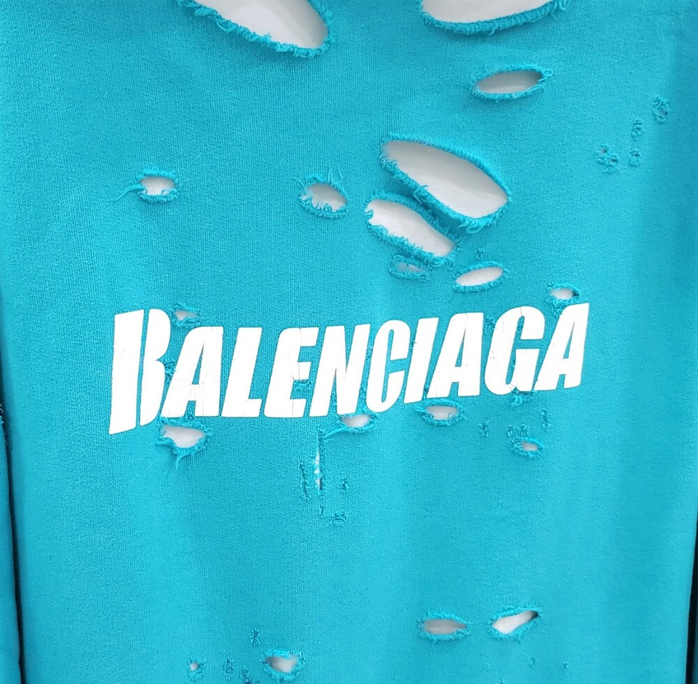 [럭스유] (새상품) XXS / 발렌시아가 캡 디스트로이드 오버핏 후드 659403