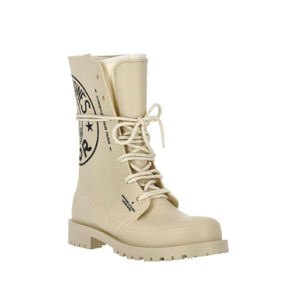 [럭스유] 38 / 디올 캠프 로고 레이스업 러버 부츠