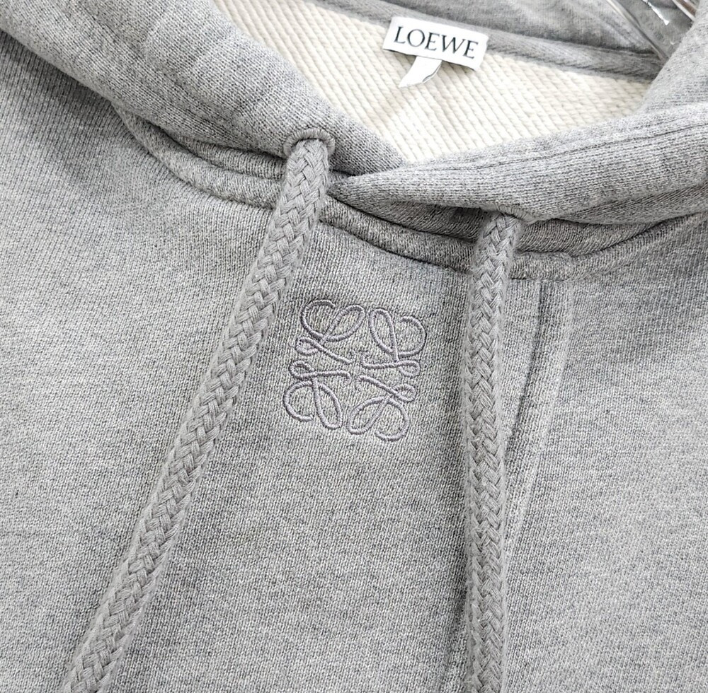 [럭스유] (새상품) XS / 로에베 그레이 로고 자수 비대칭