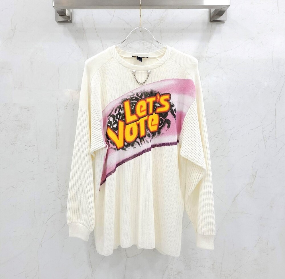 [럭스유] (새상품) S / 루이비통 한정판 레트로 슬로건 풀오버 니트