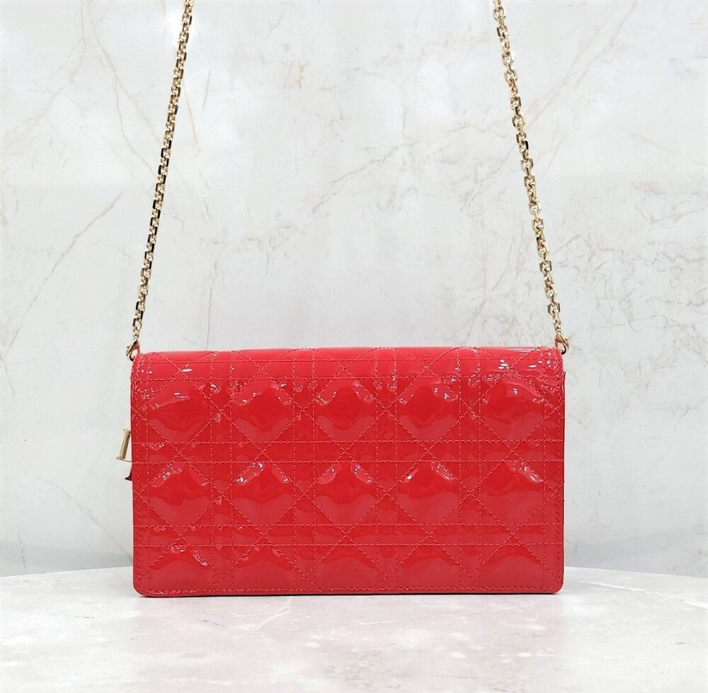 [럭스유] (새상품) 디올 레드 페이던트 파우치 체인 숄더백 S0204OVRB