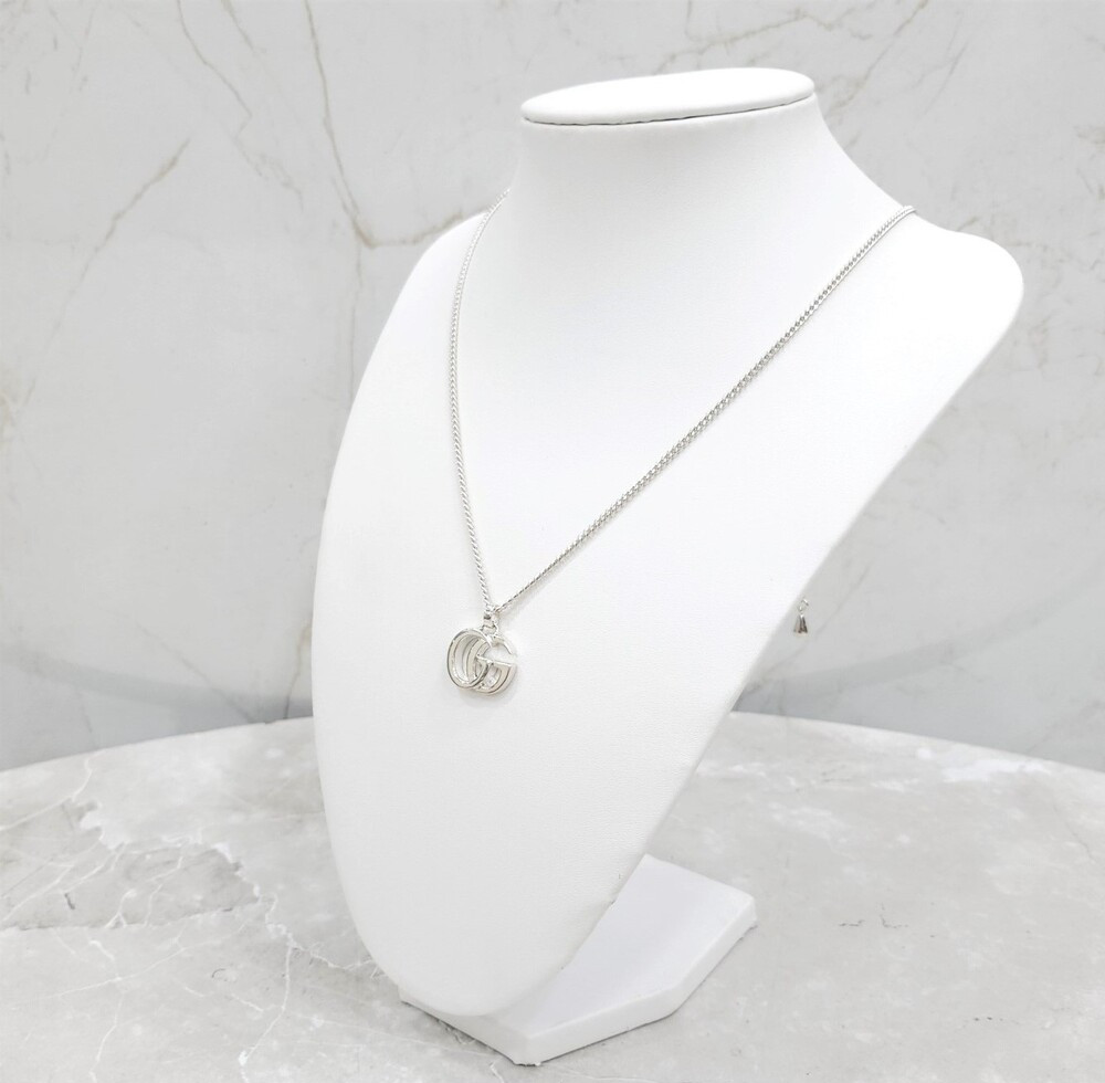 [럭스유] (새상품) 구찌 GG 마몽 펜던트 실버 목걸이 814914