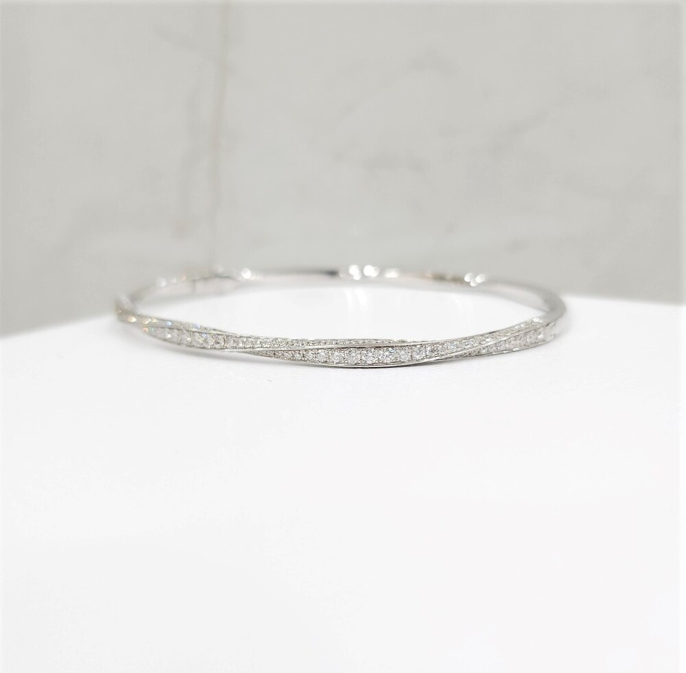 [럭스유] 그라프 스파이럴 파베 다이아몬드 뱅글 팔찌 RGB351-145