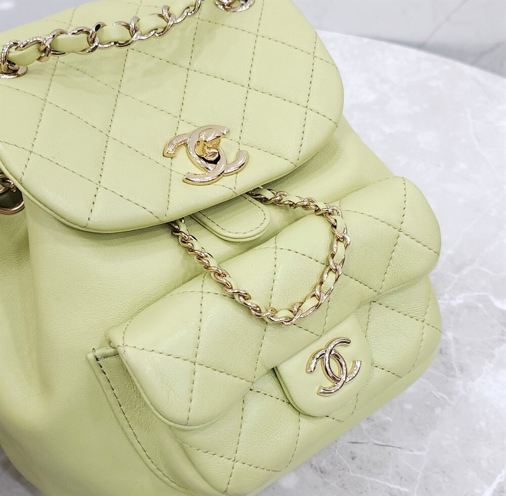 [럭스유] 샤넬 그린 듀마 원포켓 백팩 신형내장칩 AS2908