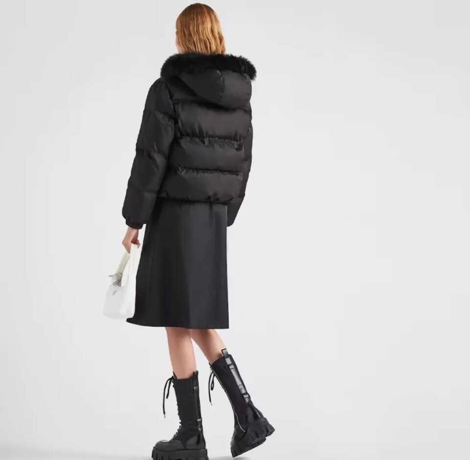 [럭스유] 36 / 프라다 개버딘 여성 푸퍼 패딩 자켓 291808