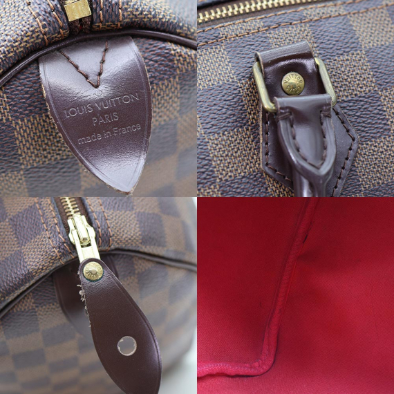 Louis Vuitton(루이비통) N41523 다미에 에벤 캔버스 스피디 35 토트백