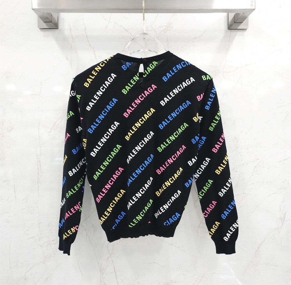 [럭스유] S / 발렌시아가 로고 올오버 니트 695458