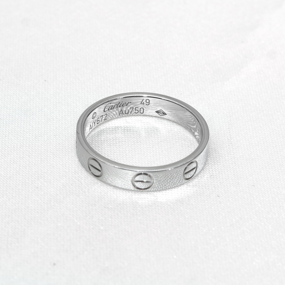Cartier(까르띠에) B4085147 18K 750 화이트 골드 3MM 미니 러브링 반지 49호