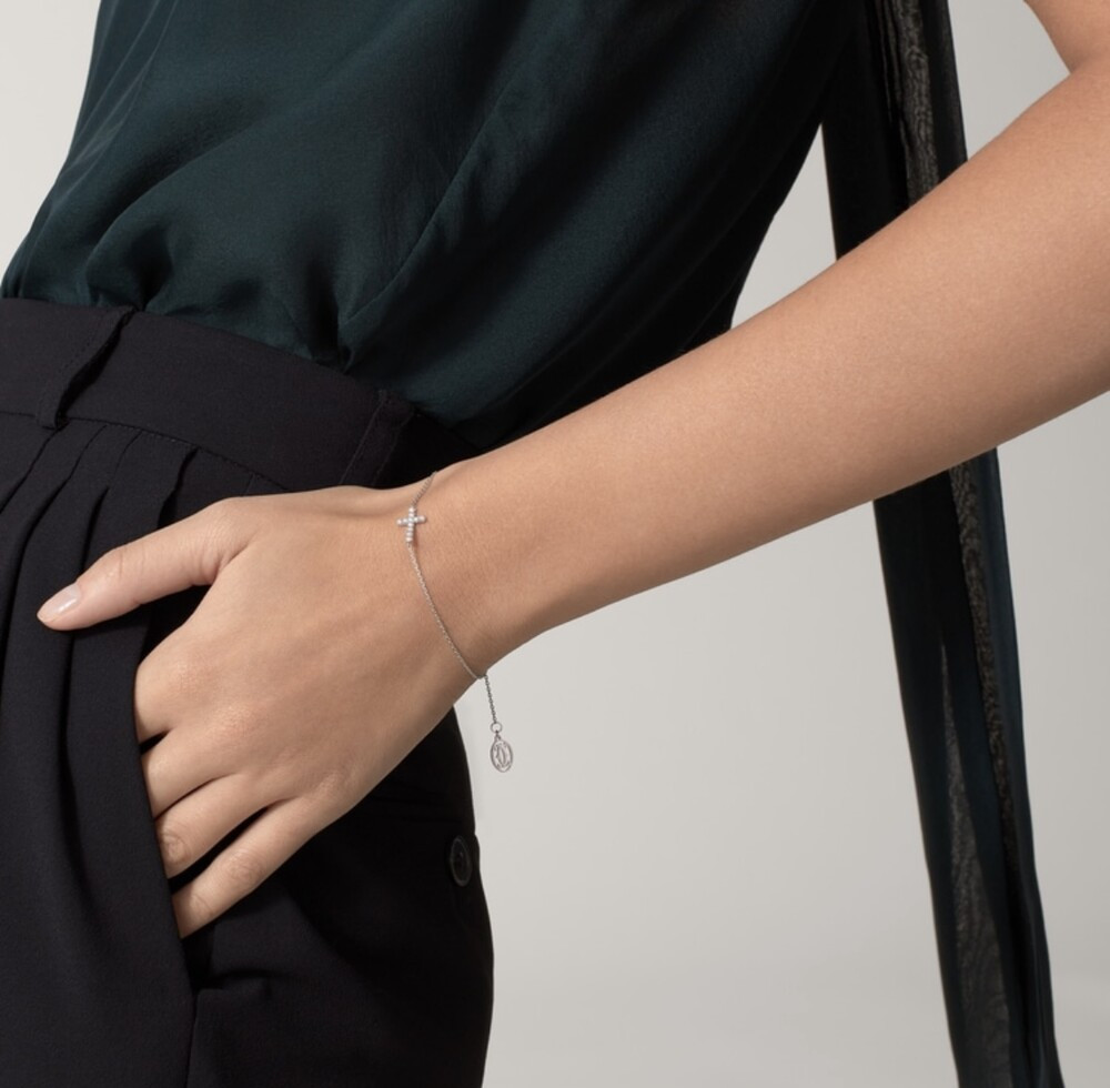 [럭스유] 까르띠에 다이아 심볼 체인 브레이슬릿 18K 화이트골드 B6040400