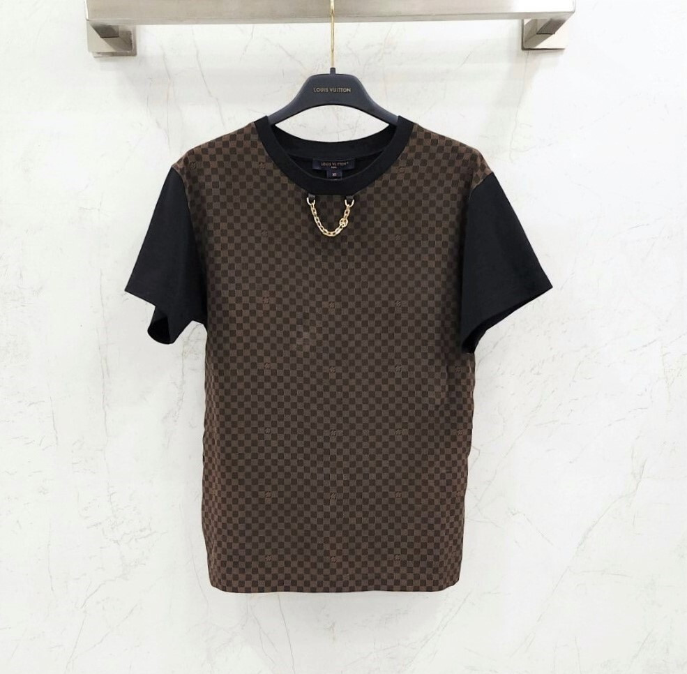 [럭스유] XS / 루이비통 마이크로 다미에 인서트 반팔 티셔츠 1AFPFS