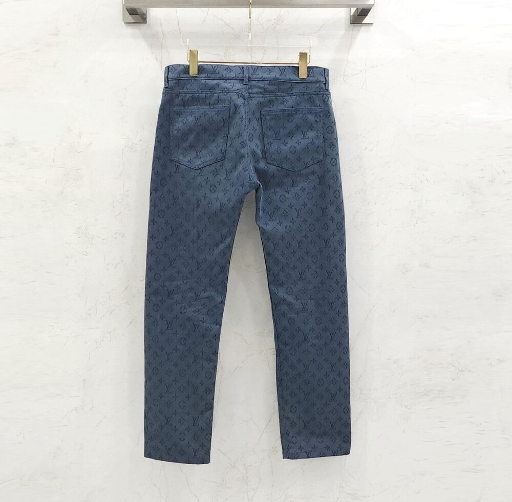 [럭스유] 32 / 루이비통 블루 모노그램 코튼 데님 팬츠 1A5D9J
