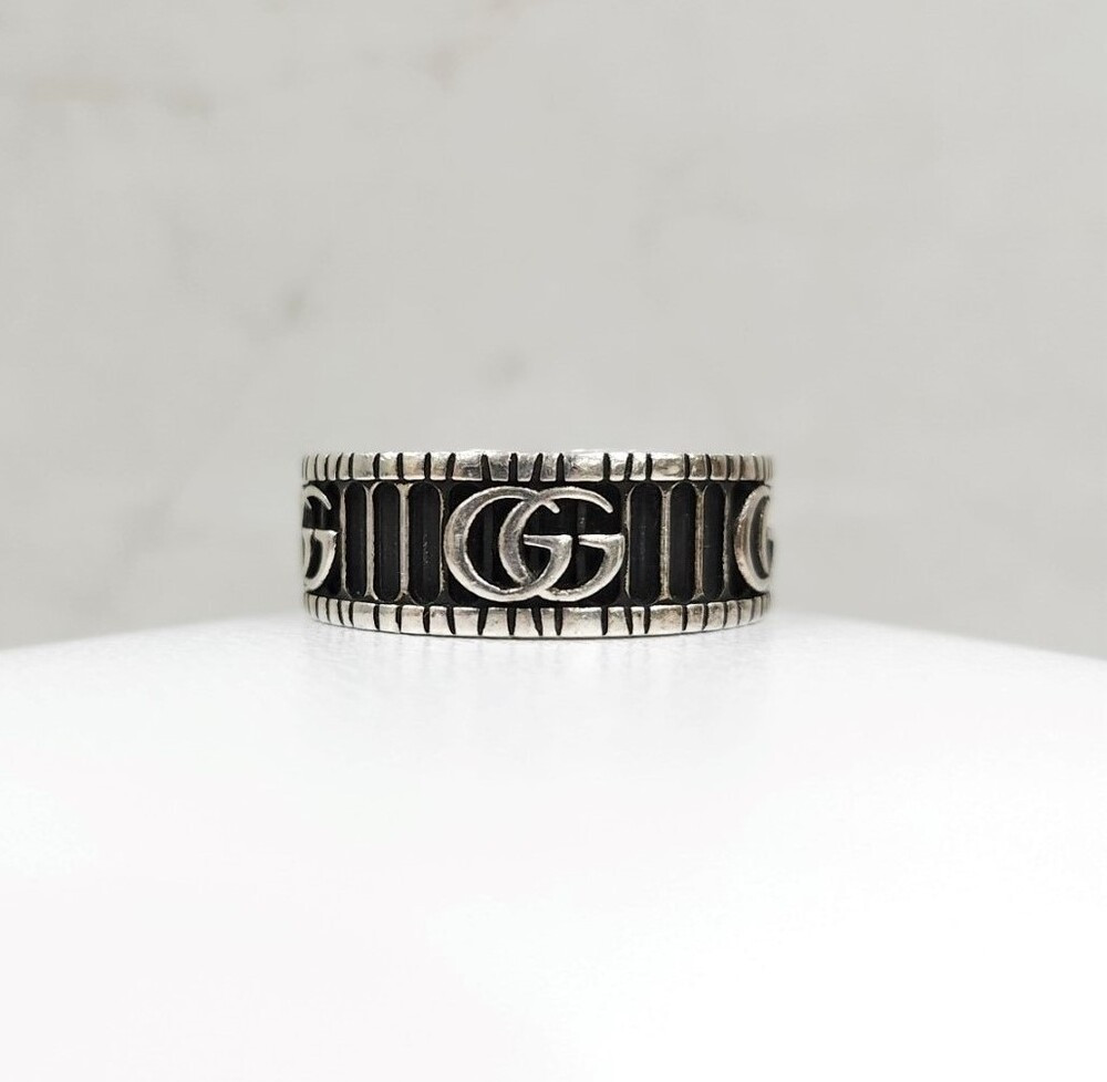 [럭스유] 구찌 더블 G 디테일 실버 반지 19호 551899