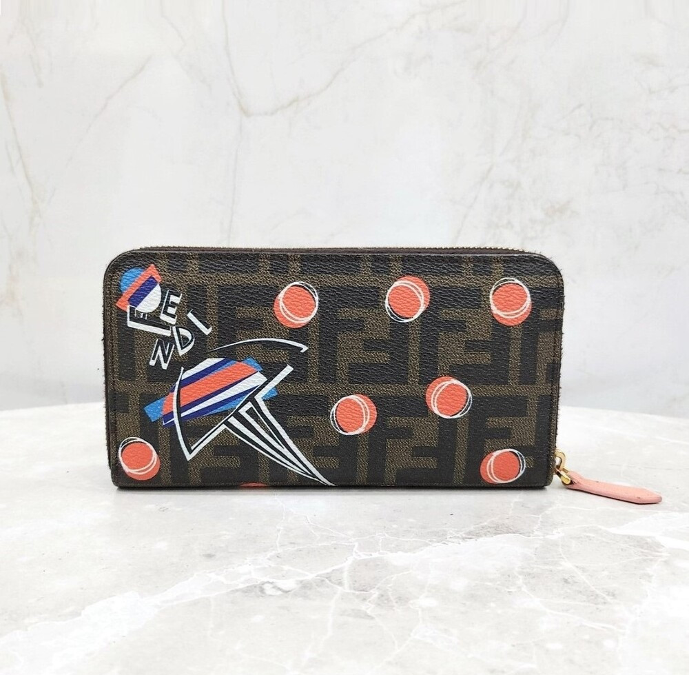 [럭스유] (새상품) 펜디 FF 로고 지퍼 장지갑 8M0299