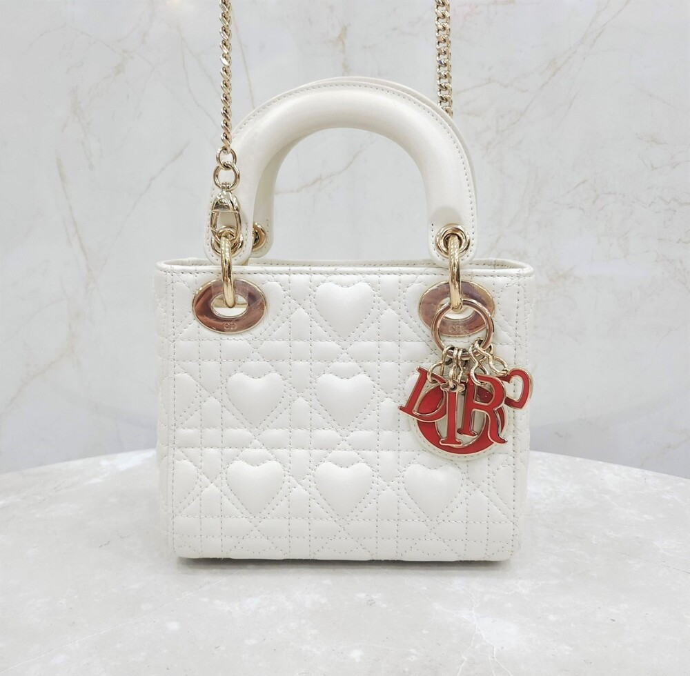 [럭스유] 디올 레이디디올 미니 백 라떼 까나쥬