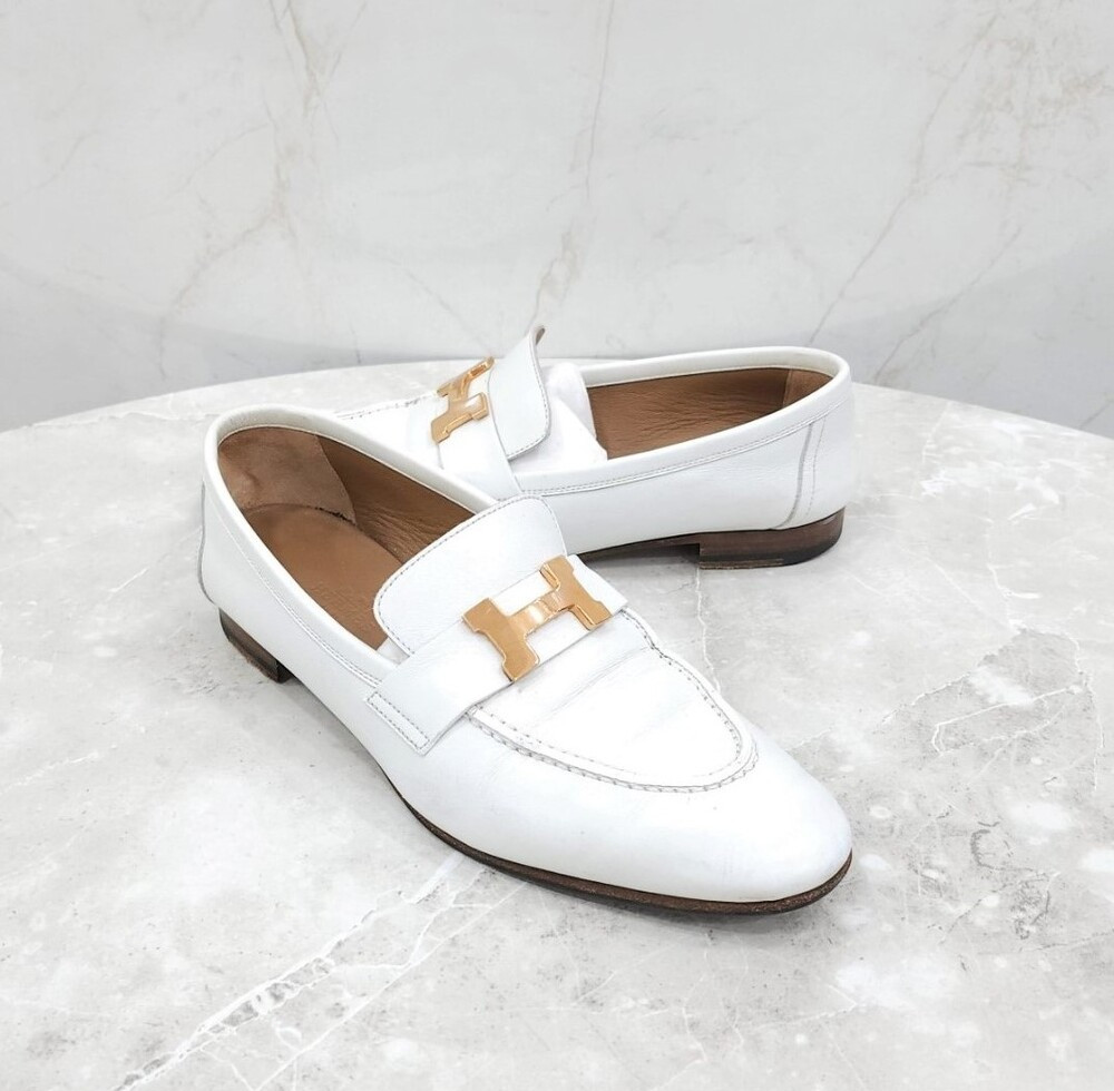 [럭스유] 36 / 에르메스 화이트 파리로퍼 금장