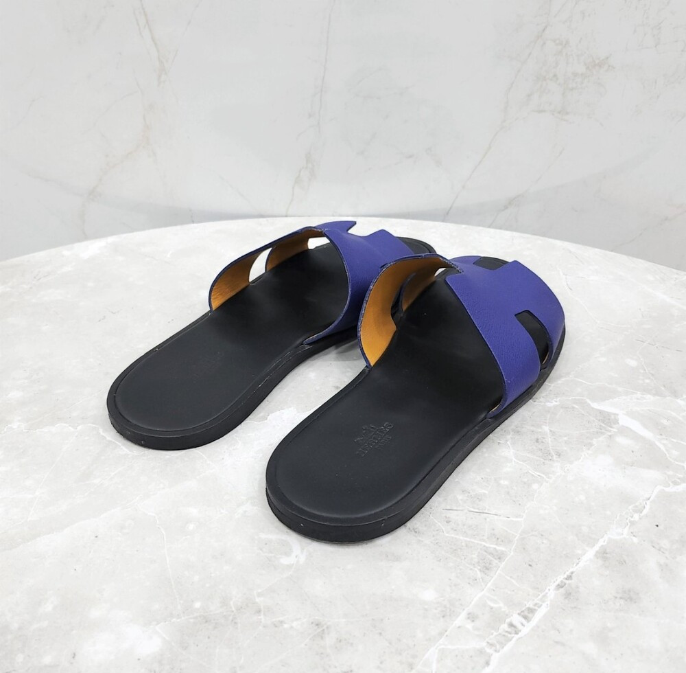 [럭스유] 43 / 에르메스 네이비 투톤 이즈미르 샌들 슬리퍼